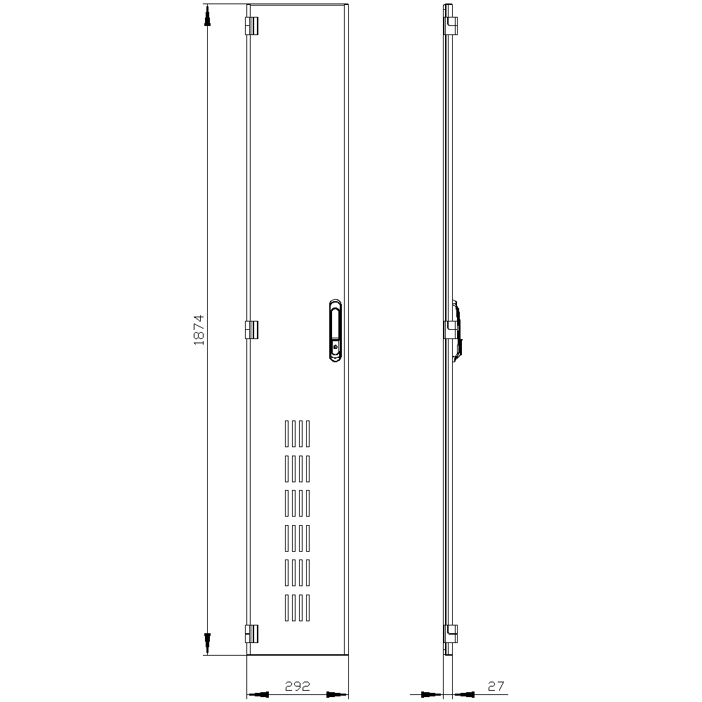 Anschlagtür IP20 ST H2xB0,3mm