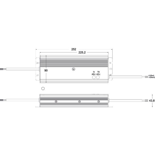 LED-Trafo 1-320W 24V IP65 Metallgeh stat 252x90x44mm