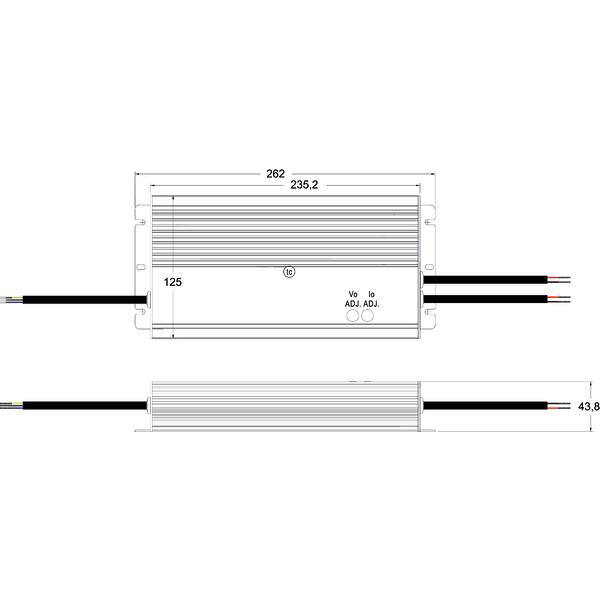 LED-Trafo 1-480W 24V IP65 Metallgeh stat 262x125x44mm