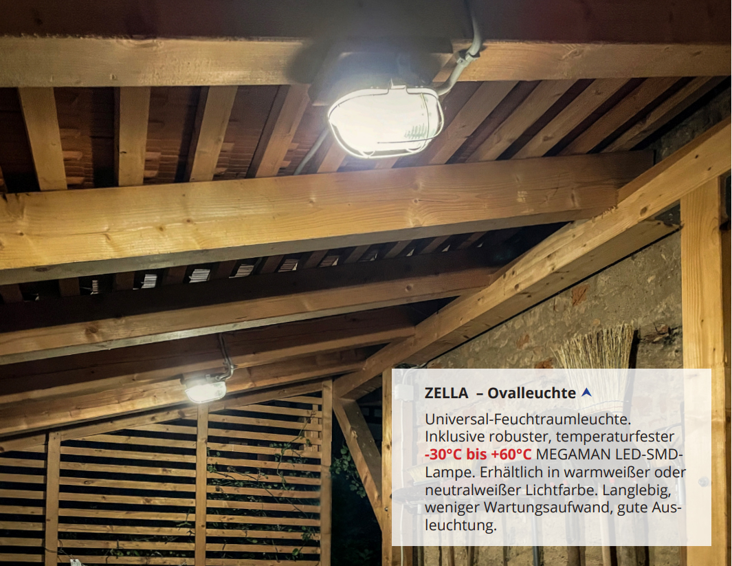 LED-Ovalanbauleuchte ZELLA 7W 4000K IP44 810lm gr E27 110x120x180mm