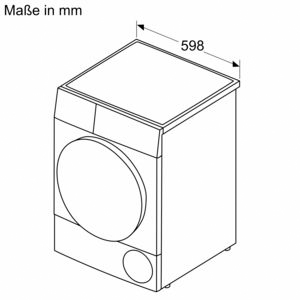 Wärmepumpentrockner A++ 8kg ws 65dB re stufenl Restzeit B598xH842xT613mm