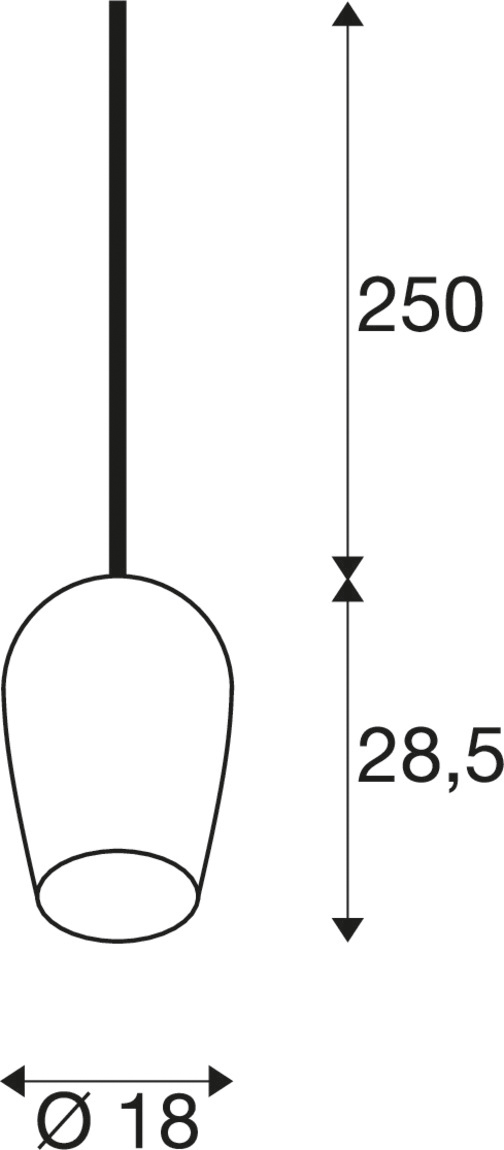 LED-Pendelleuchte 15W chr E27 sym IP20 1LED LED austauschbar Ø180mm