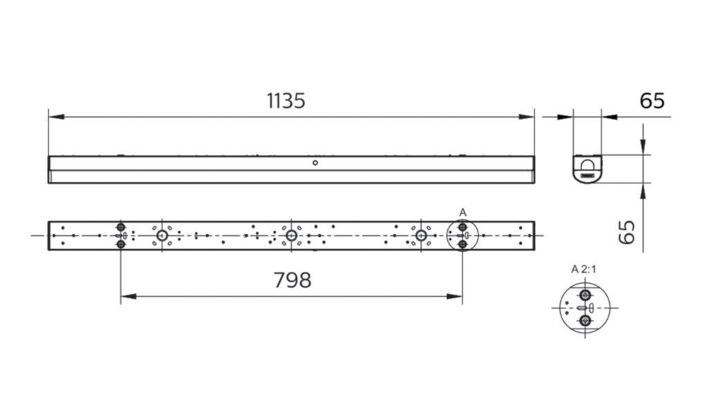 LED-Lichtleiste 18W CoreLine 4000K 1LED 2500lm elektr.Trafo IP20