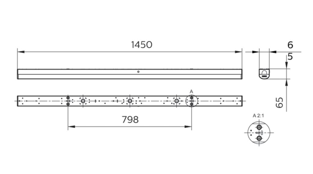 LED-Lichtleiste 25,5W CoreLine 3000K 3200lm 1LED elektr.Trafo IP20