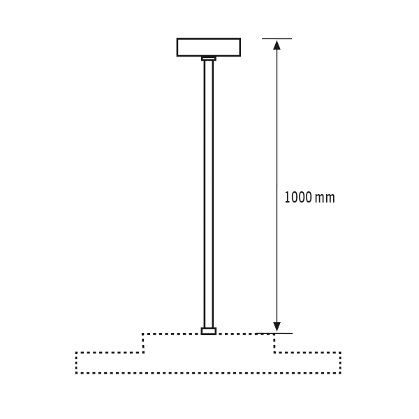 Befestigungsset ws Alu L1000mm