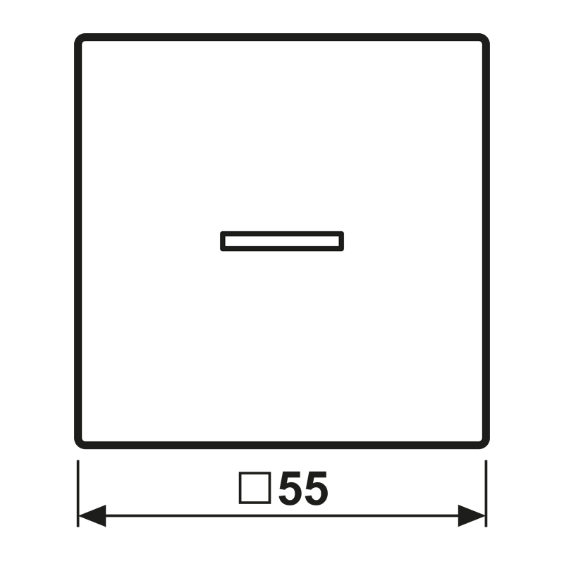 Bedienelement 1f alu m.Abd f.Dimmeins mt Geeignet für Dimmeinsatz m.LED-Anz