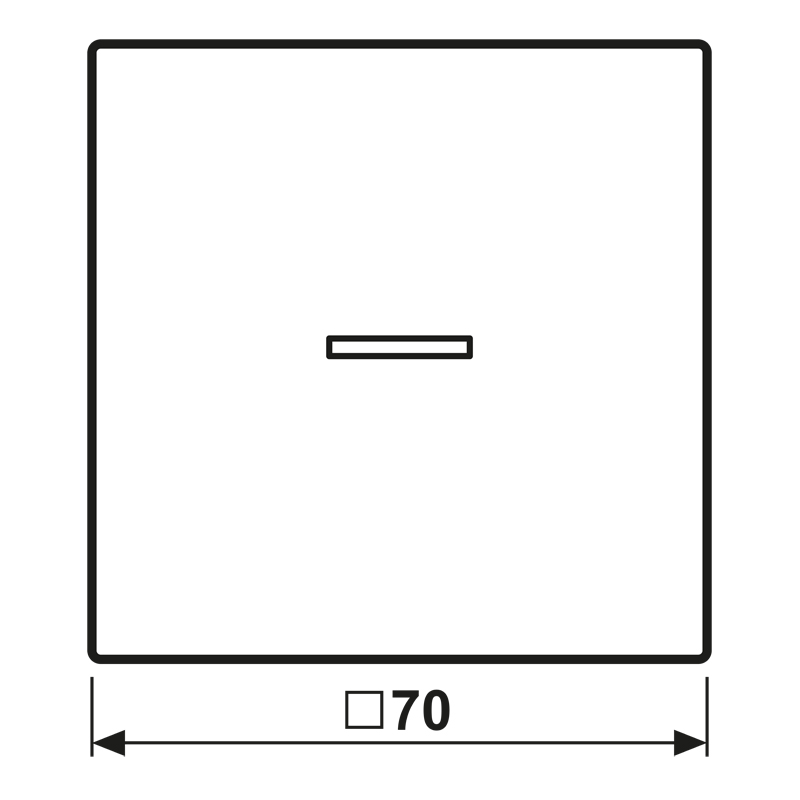 Bedienelement 1f alu m.Abd f.Dimmeins mt Geeignet für Dimmeinsatz m.LED-Anz