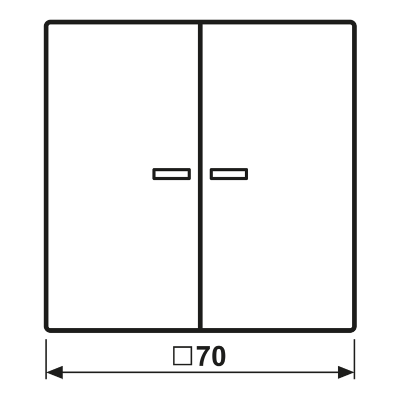 Bedienelement 2f alu m.Abd f.Dimmeins mt Geeignet für Dimmeinsatz m.LED-Anz