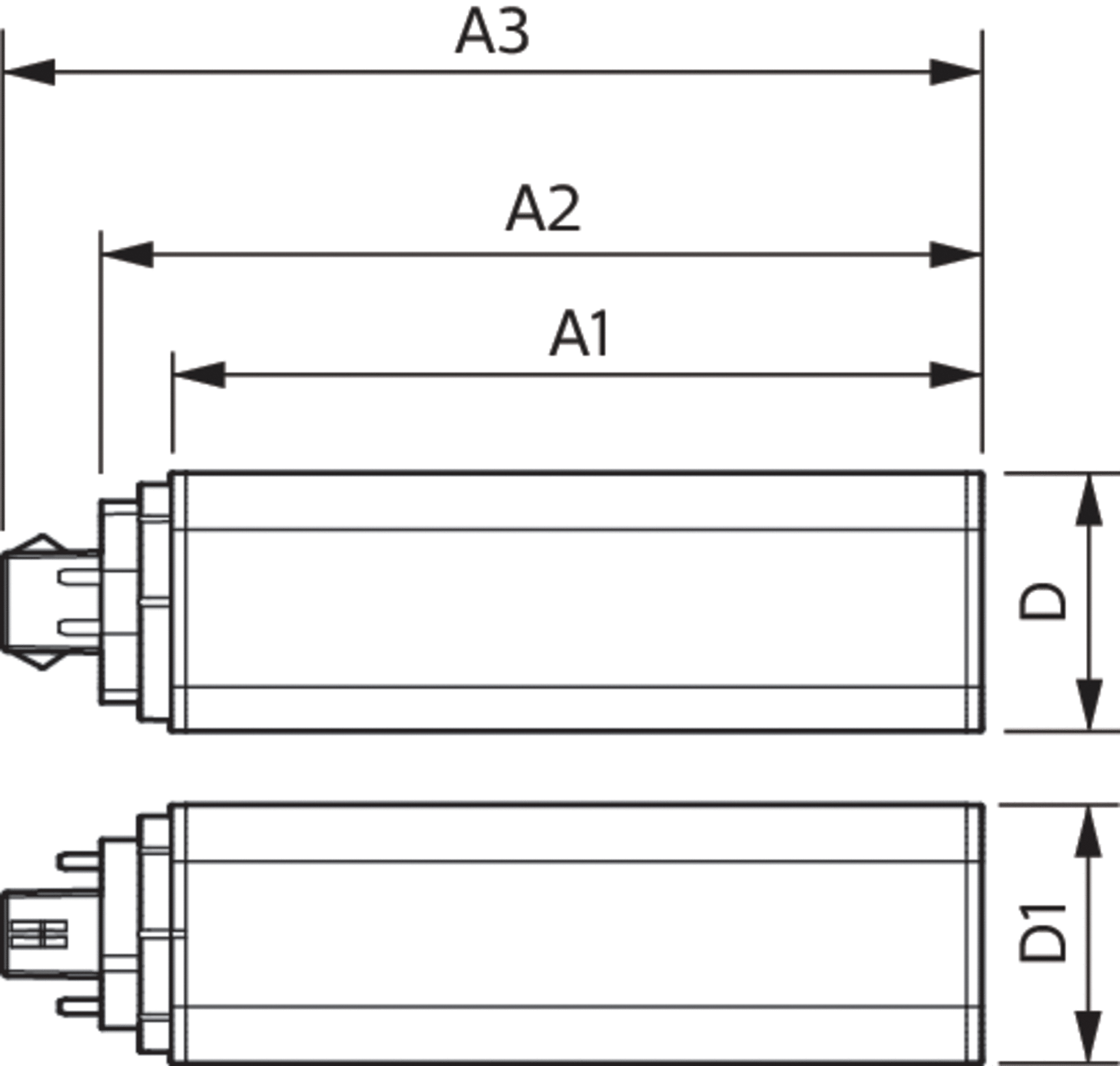 LED-Röhrenlampe GX24q-3 15W 4000K 1800lm E ws mattiert 120° AC Ø42x156mm 20-60V