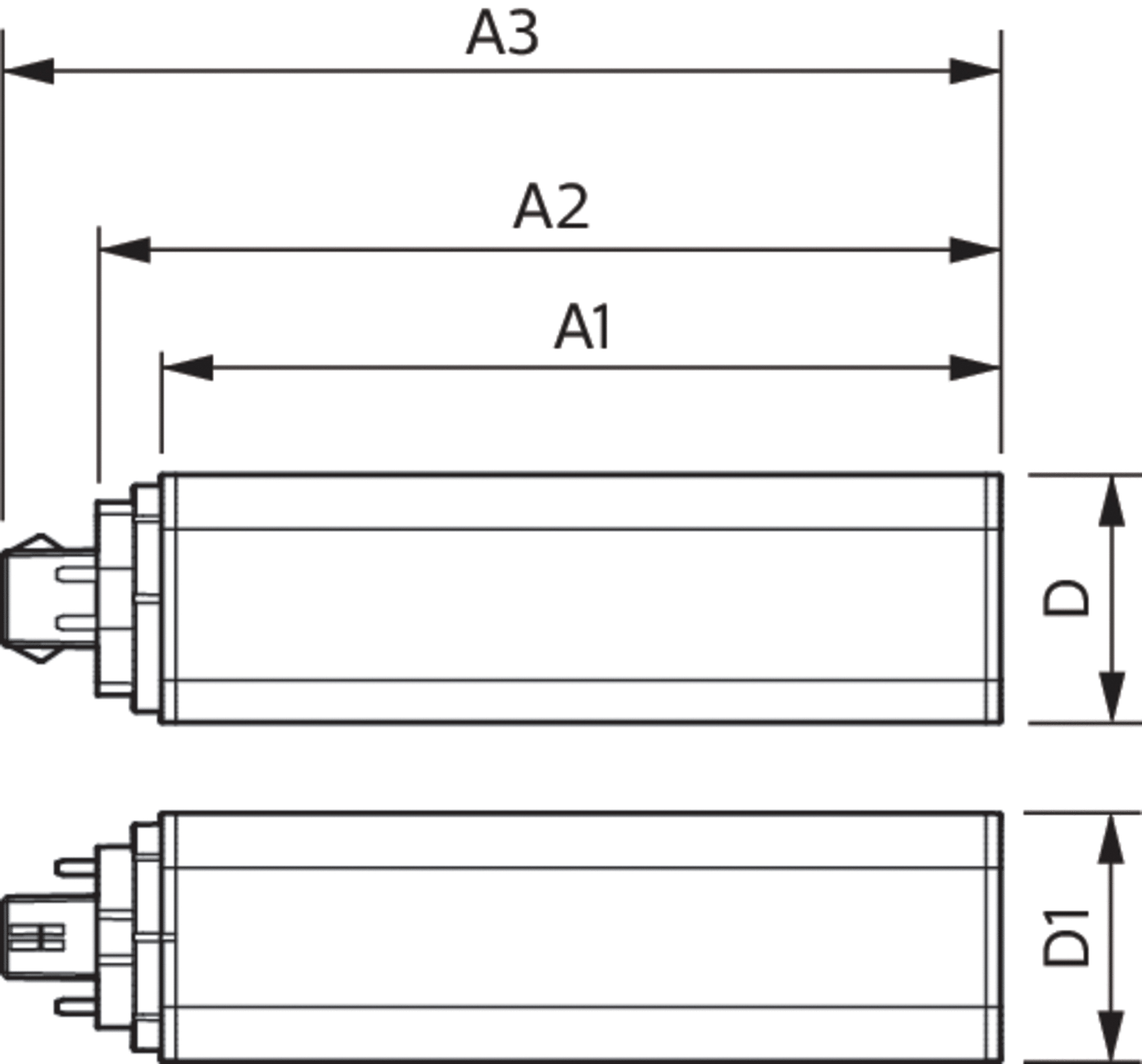 LED-Röhrenlampe GX24q-4 18,5W 3000K ws 2100lm F mattiert 120° AC Ø42x166mm