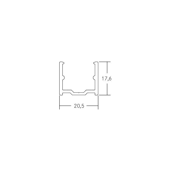 Alu-Profil si IP00 1000x20,5x17,6mm Zubehör