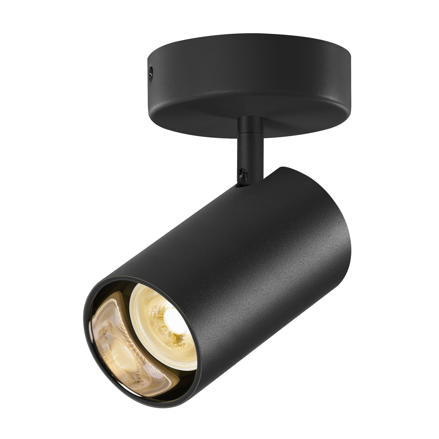 LED-Anbaustrahler 10W sw mt IP20 1LED 125x70x130mm Alu GU10
