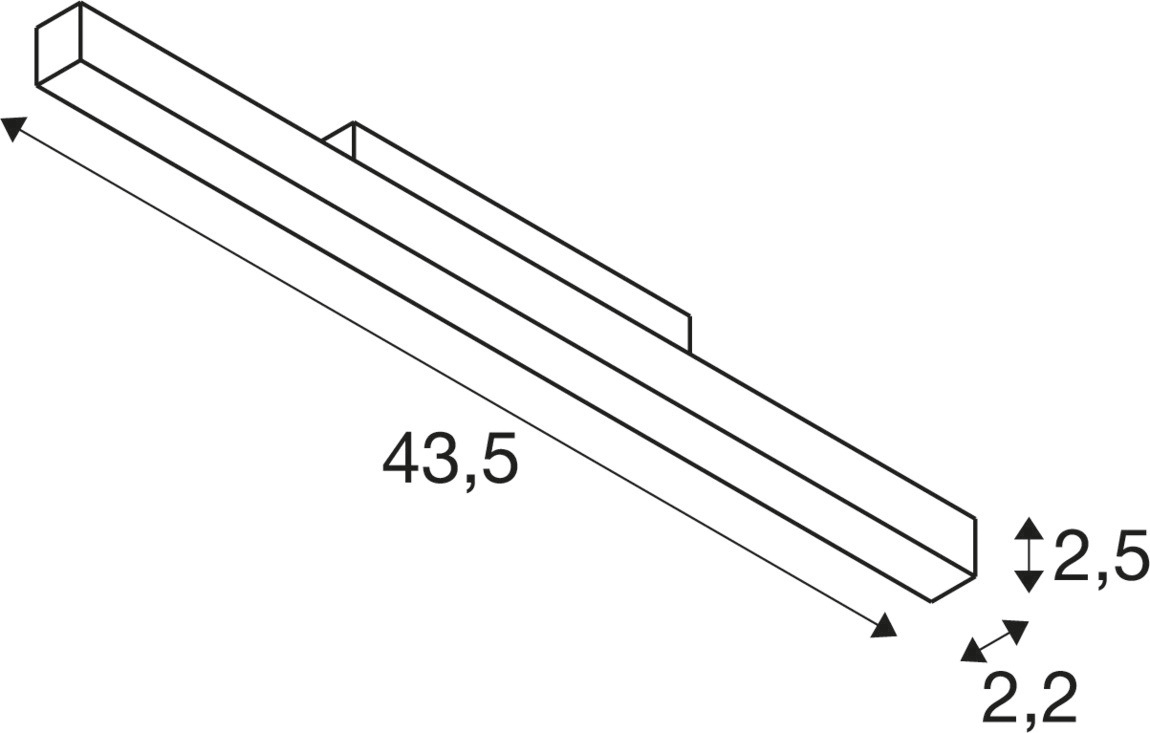 LED-Schienenstrahler 14W 3000K 1180lm sw Konv DALI Dimmung DALI 1LED Alu IP20 mt
