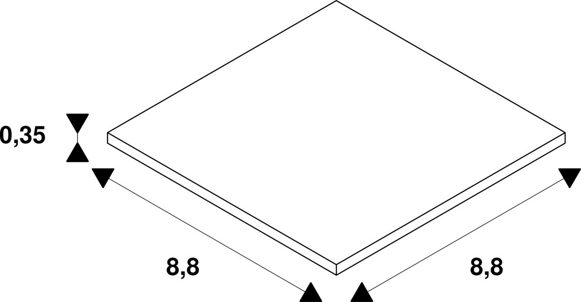 Abdeckung chr Kst L88mm H3,5mm