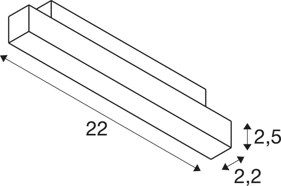 LED-Schienenstrahler 7,3W 4000K 650lm ws Konv DALI Dimmung DALI 1LED Alu IP20 mt