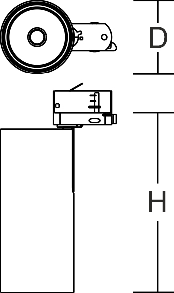LED-Schienenstrahler 20W DEECOS 4000K sw 2550lm Konv Dimmung DALI 1LED Alu IP20