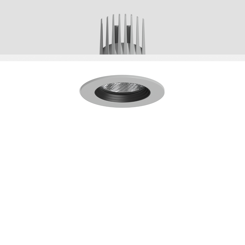 LED-Einbaustrahler 20W HELEDON 4000K Alu 2550lm 1LED IP20 si mt RF:hochglänzend