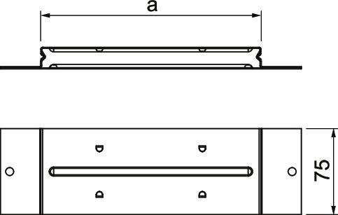 Verbindungslasche UF-K ST 190x48mm vz Lasche m.PotenziAusgl