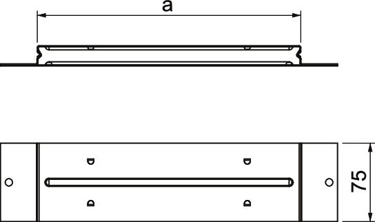 Verbindungslasche UF-K ST 250x58mm vz Lasche m.PotenziAusgl