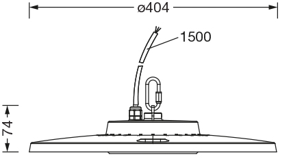 LED-Hallenleuchte 4000K Highbay31 187W 28000lm 1LED sym Konv IP65 Kst