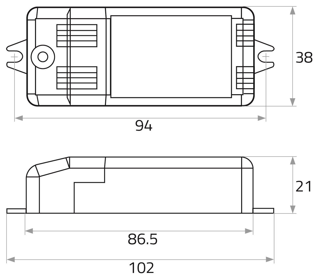 LED-Steuerung 10W 350mA 12-28V IP20 dim Dimmung Phasenabschnitt Kstgeh dyn