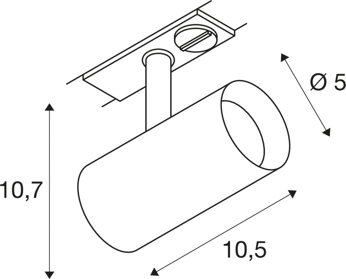 LED-Anbaustrahler 8,4W 2000K 30lm Konv ws mt 1LED Alu IP20 mediumstrahlend 1ph