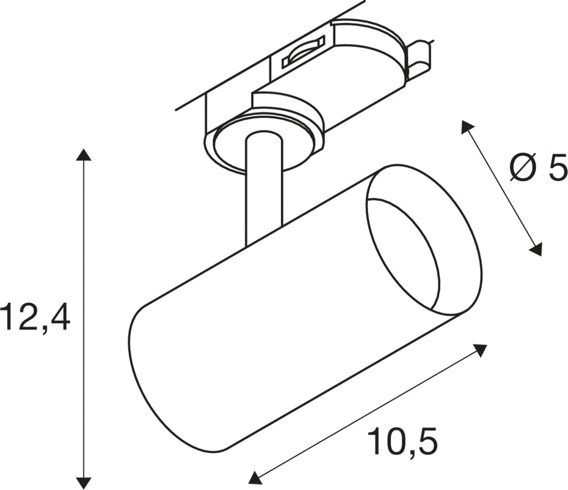 LED-Anbaustrahler 8,4W 2000K 30lm Konv sw mt 1LED Alu IP20 mediumstrahlend 1ph