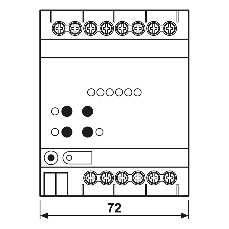 Heizungsaktor KNX REG 6Ausg 0,16A 24-230V Ventilschutzfunktion