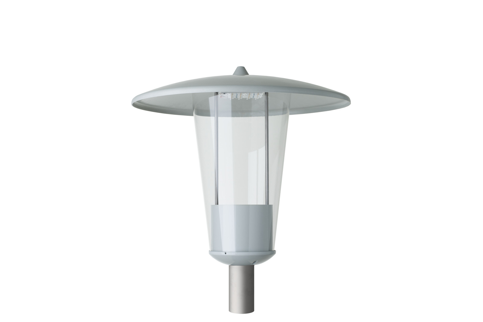 LED-Aufsatzleuchte 25W RETRO 76mm 4000K 3550lm gr Alu Kst_tr IP54 II