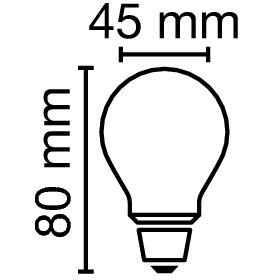 LED-Lampe FM E14 4,2W 2700K 470lm E kl Filamentlampe ws 330° AC Ø45x80mm