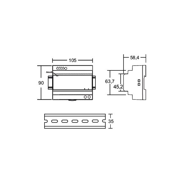 LED-Trafo 1-150W 24V IP20 Kstgeh stat 105x90x59mm