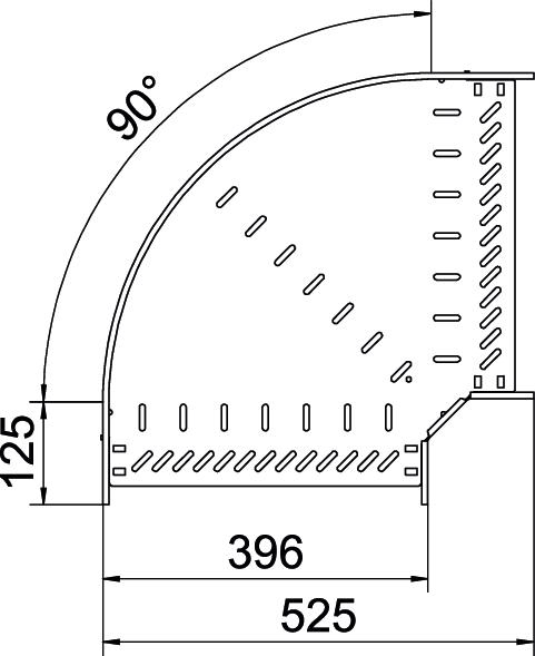 Bogen_starr 90° ST horiz 60x400mm o.Verb