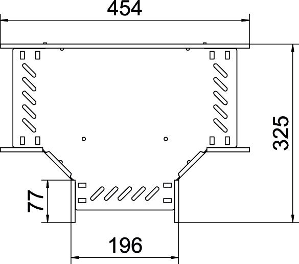 T-Stück Kabelrinne ST 110x200mm vz horiz int.Verb