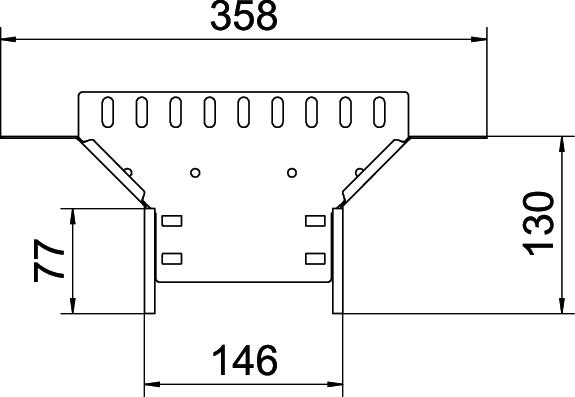 Anbau-Abzweigstück ST vz 60x150mm int.Verb