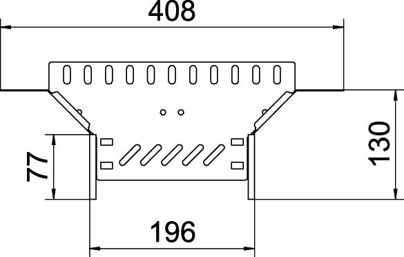 Anbau-Abzweigstück ST vz 60x200mm int.Verb