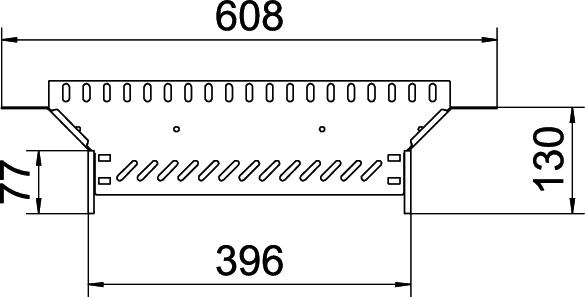 Anbau-Abzweigstück ST vz 60x400mm o.Verb