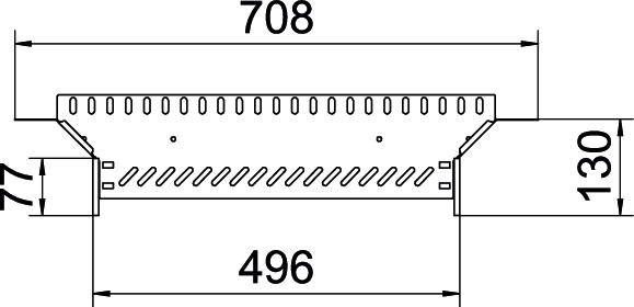 Anbau-Abzweigstück ST vz 60x500mm int.Verb