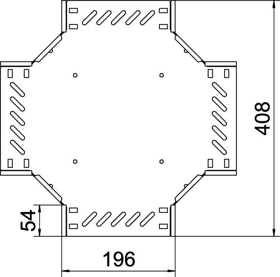 Kreuzstück Kabelrinne ST 35x200mm int.Verb