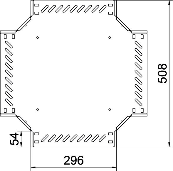 Kreuzstück Kabelrinne ST 35x300mm int.Verb