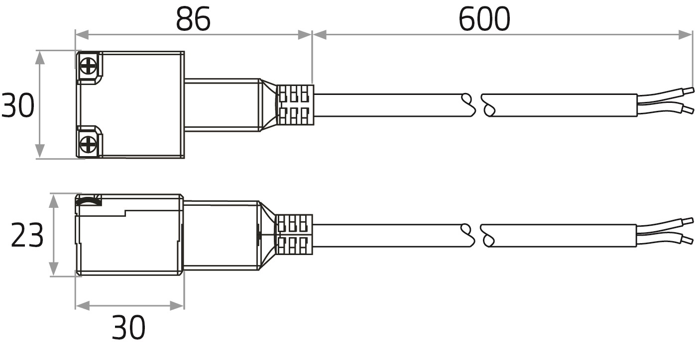 End-Einspeisung VARDAflex Eco AC ws 86mm