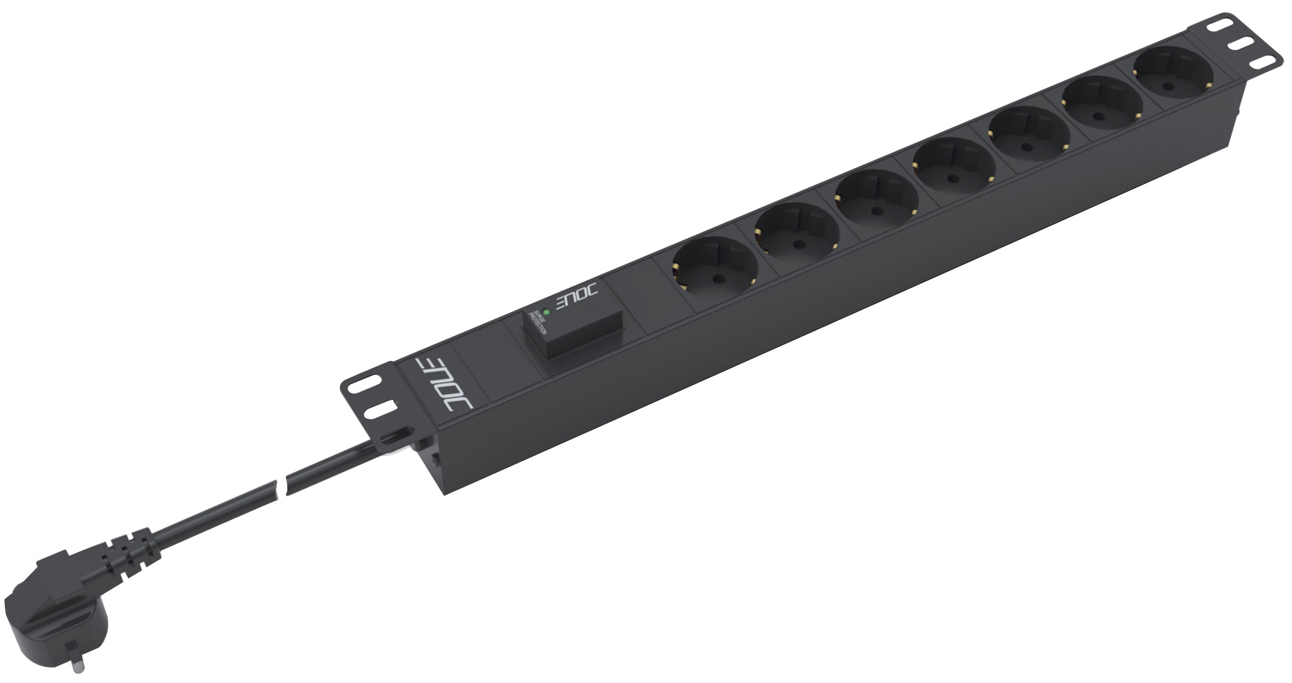 Steckdosenleiste 19 ÜSS 1HE 7Steckd 230V LED Rack-Stromverteilung m.LED-Anz