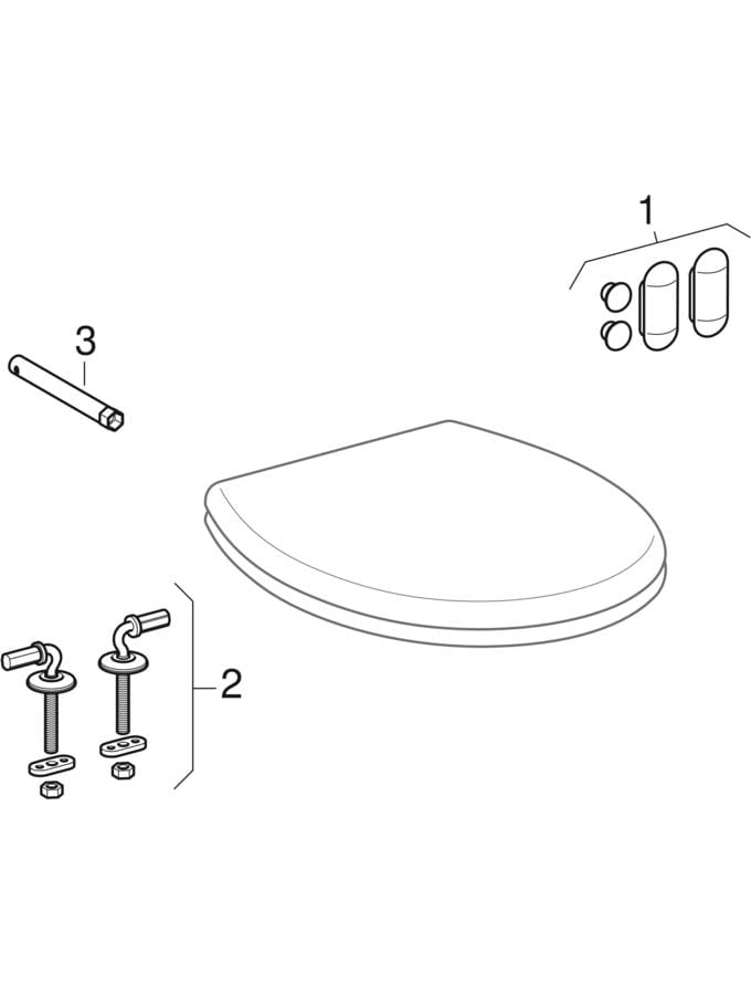 Geberit WC-Sitz Bambini weiß, Scharniere Edelstahl