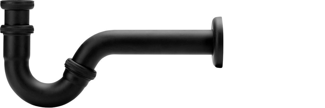ASW Bidet-Röhrengeruchsverschluss 1 1/4"x32mm, Verstellrohr 45mm, Messing matt schwarz