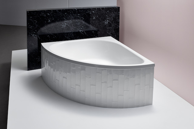 Bette Badewanne Arco 6035 140x140x45cm, Eck, Antirutsch, jasmin