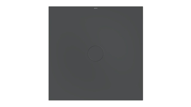 Bette Duschfliese Antirutsch Pro BetteAir 1200 x 1200 mm, raven, Rechteck, glasierter Titan-Stahl, mit Minimum-Täger