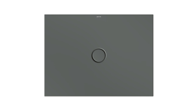 Duschfläche BetteFloor 1651 100x75cm, Glasur, Mini-Wannenträger, smoke