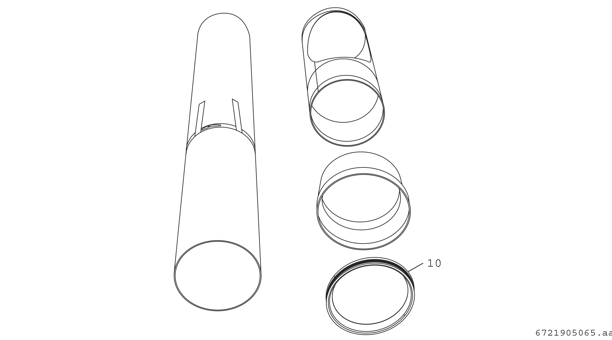 BOSCH Abstützung AZB 1329, Ø 200 mm, mit Rohr 2 m, für Schacht