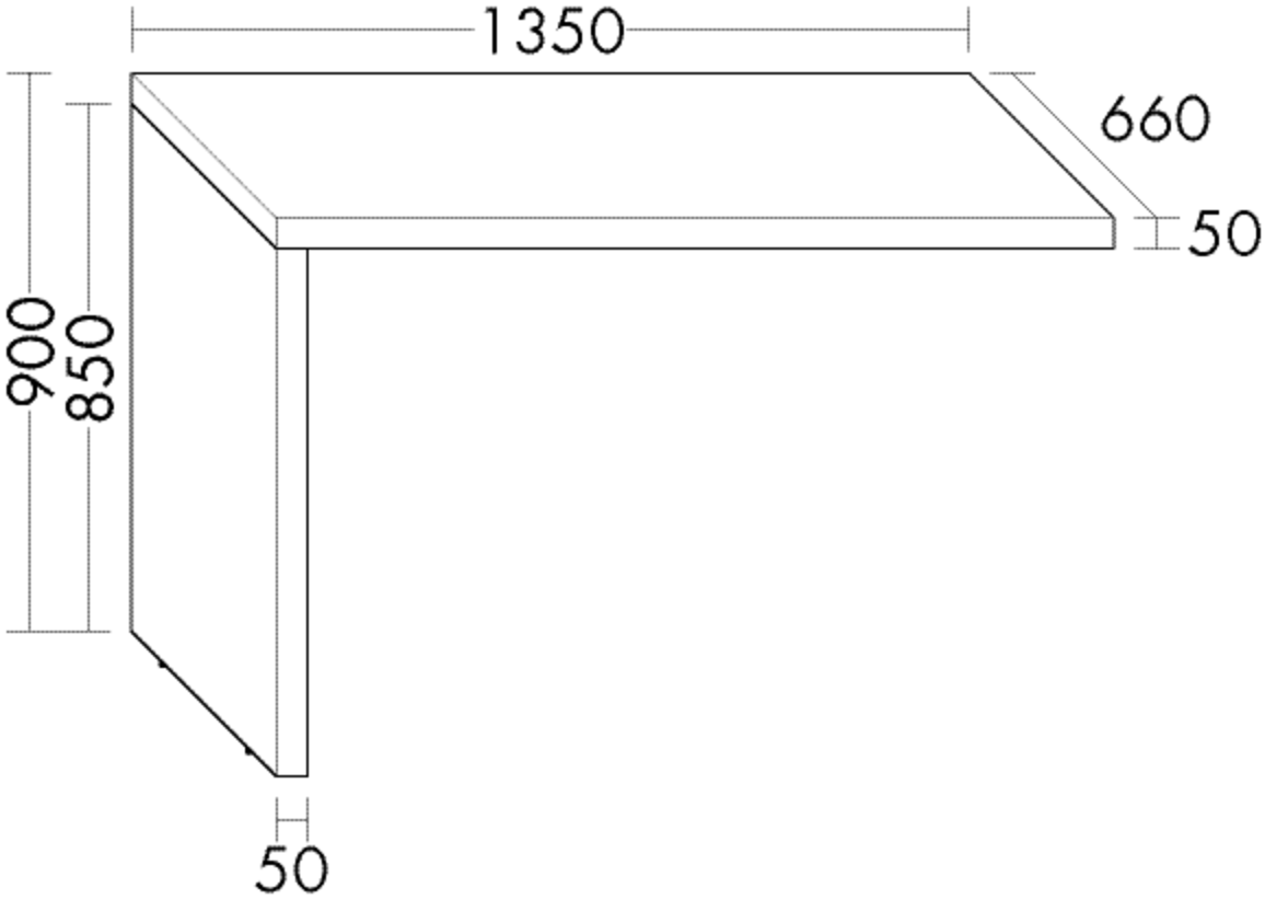 Burgbad Waschmaschienenverkleidung sys30 135x90x66cm, Melamin