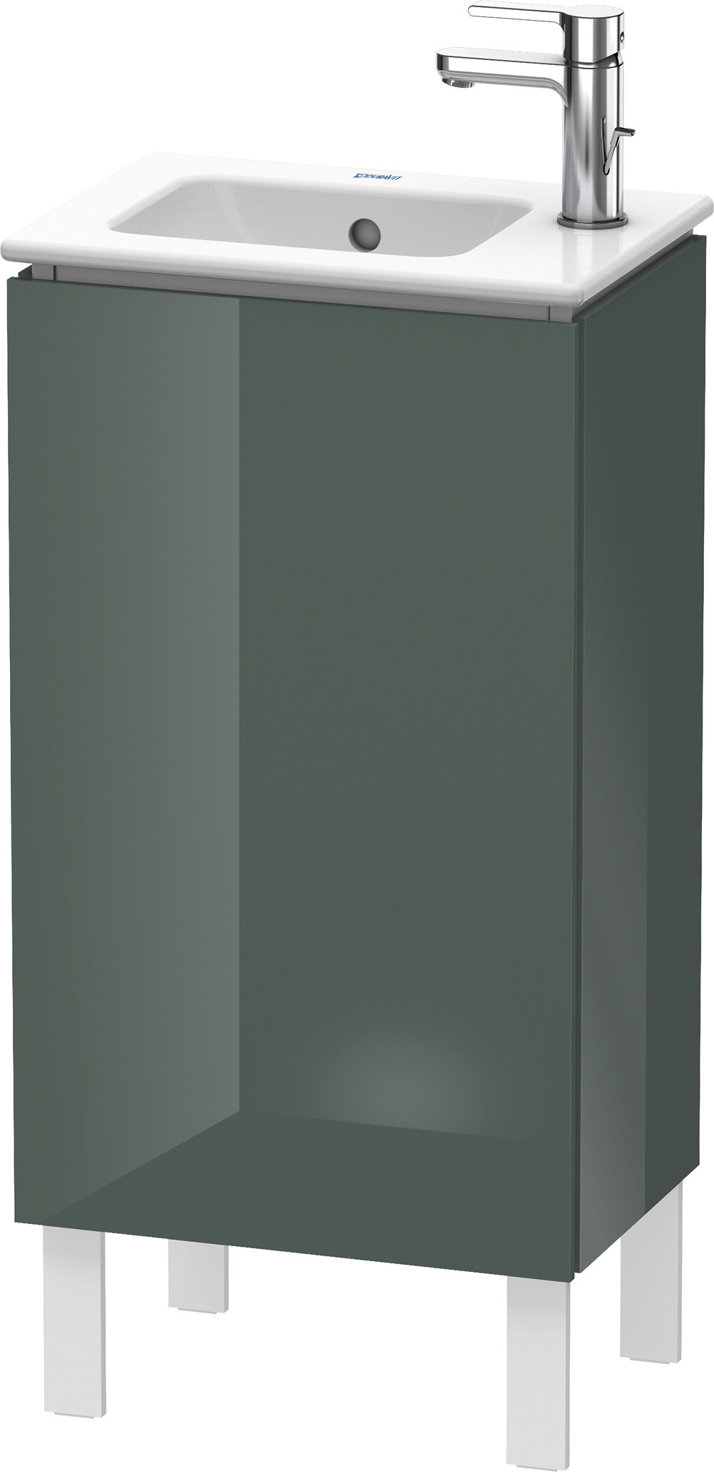 Duravit Waschtisch-Unterschrank L-Cube 42x29,4x70,4cm, stehend, Tür rechts, dolomiti grey Hochglanz