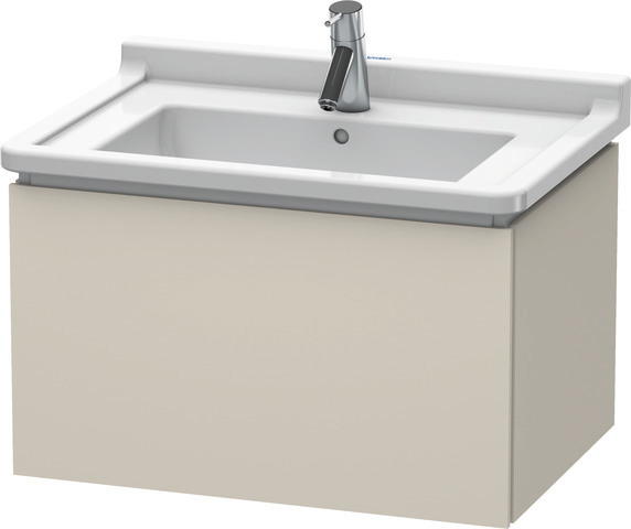 Duravit Waschtisch-Unterschrank L-Cube 67 x 46,9 cm, taupe matt, 1 Auszug, wandhängend